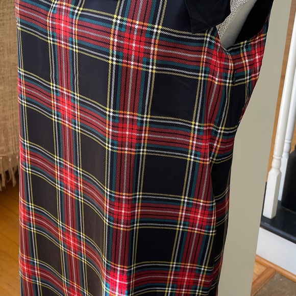 J. Crew Women’s Plaid Bow Neck Shift Dress- 4 - Picture 3 of 9